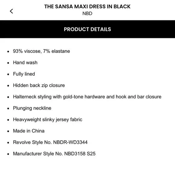 NBD The Sansa Maxi Dress in Black - Picture 7 of 12